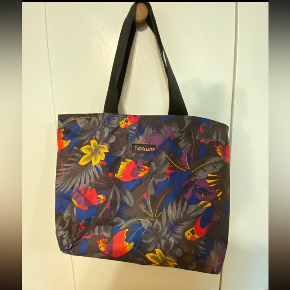 Tropical Print Tote Bag - Multicolor